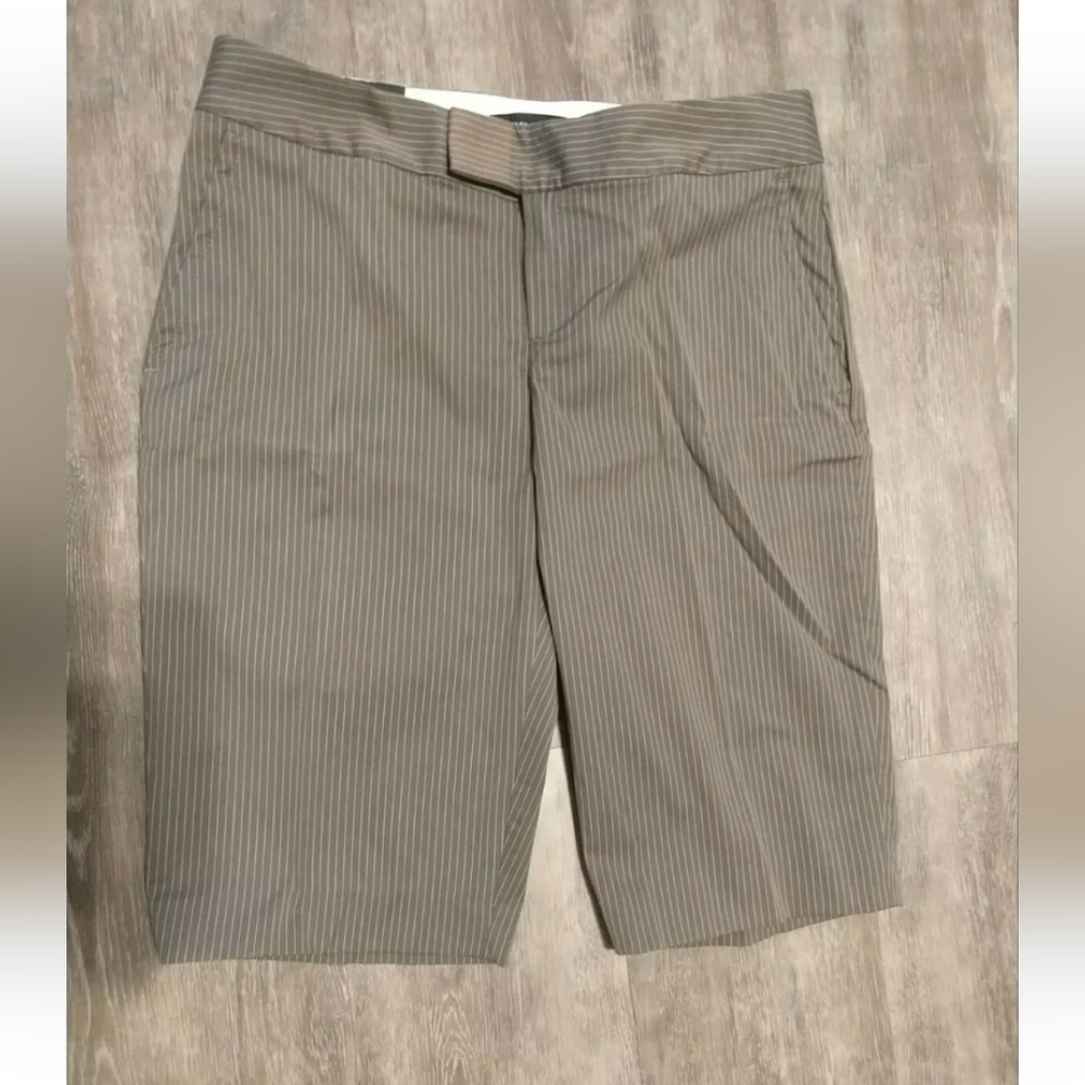 Banana Republic Ryan Fit Size 6, Gray/Brown Pinstripe Shorts. Brand new with tag